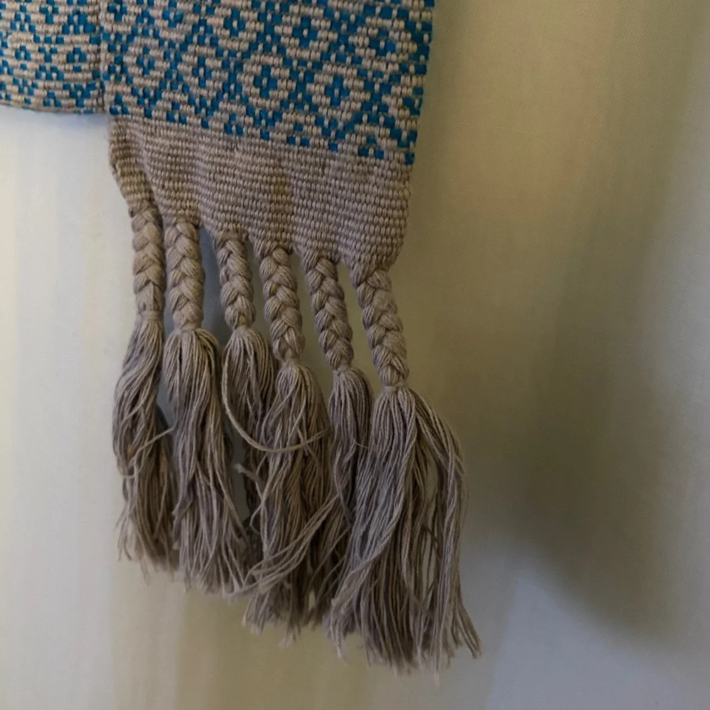 3 for $25! Blue‎ and Beige Patterned Women's canvas  Bag - Picture 4 of 5
